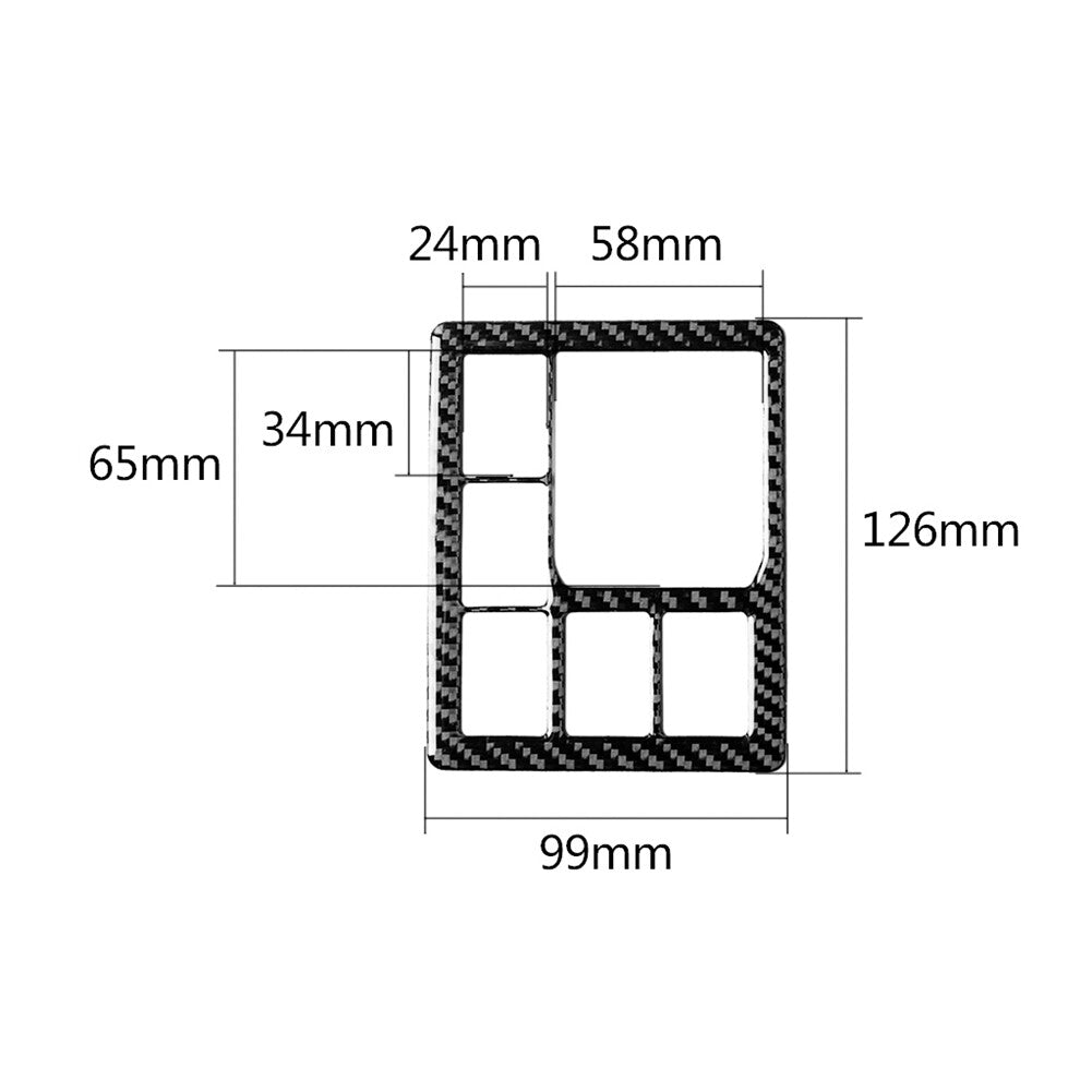 Carbon Fiber Headlight Frame Cover Trim for Toyota for Land Cruiser Prado 2014-2017