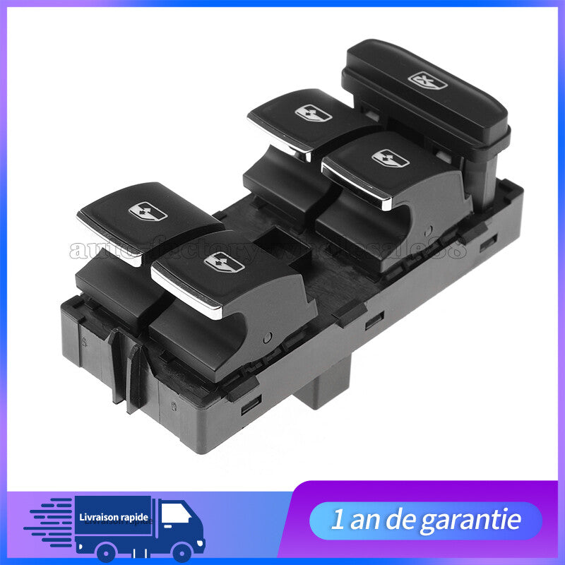 Commande Bouton Leve Vitre Chrome 8 Pin pour for Golf 7 for Passat B8 5G0959857C Neuf