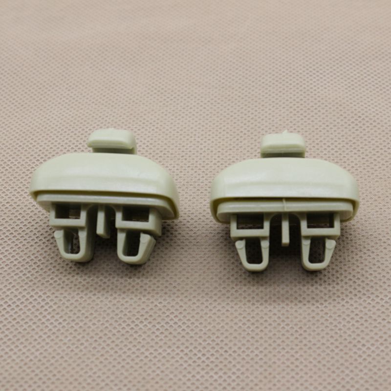 2-Piece Internal Beige Sun Visor Clip Fixing Hook 4B0857562 for Audi TT A6 S6 Quattro
