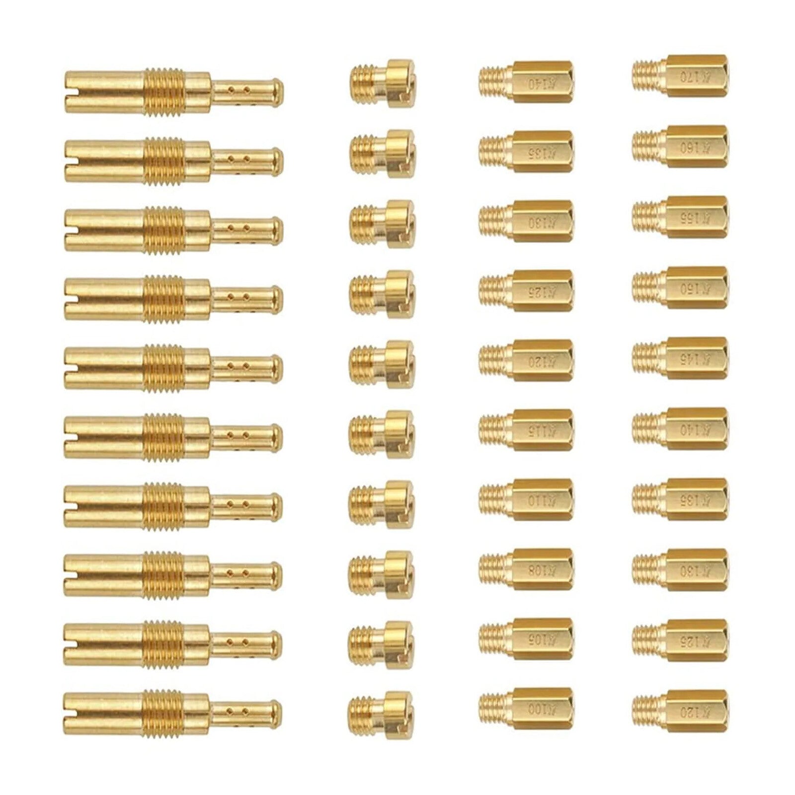 30Pcs Carburetor Main Jets with 10x Slow Jets Pilot Jet Kit Fits for PWK Keihin
