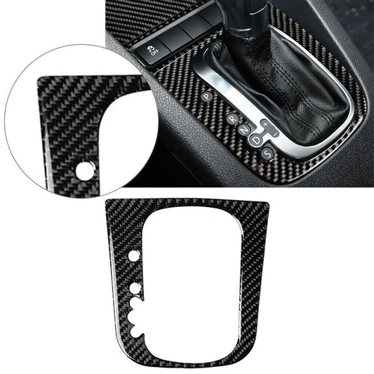 Carbon Fiber Gear Shift Panel Cover for Volkswagen for VW for Golf 6 MK6 08-12 Black