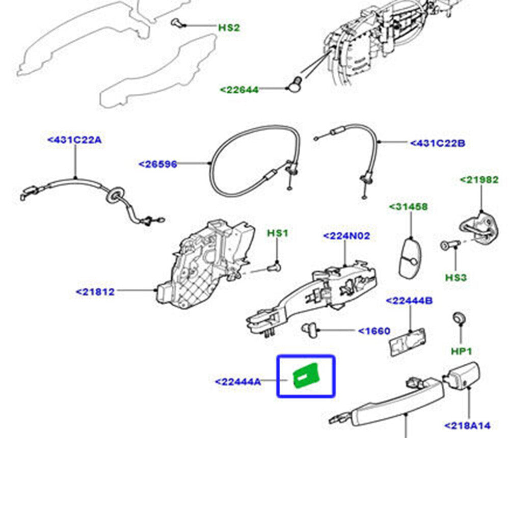 for Land Rover LR2 LR3 LR4 for Range Rover Sport Exterior Door Handle Gasket