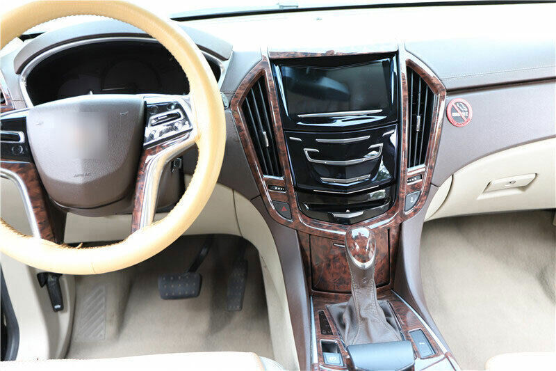 Inner GPS Navigation Cover Frame Decor Trim for Cadillac SRX 2013-16 Wood Grain