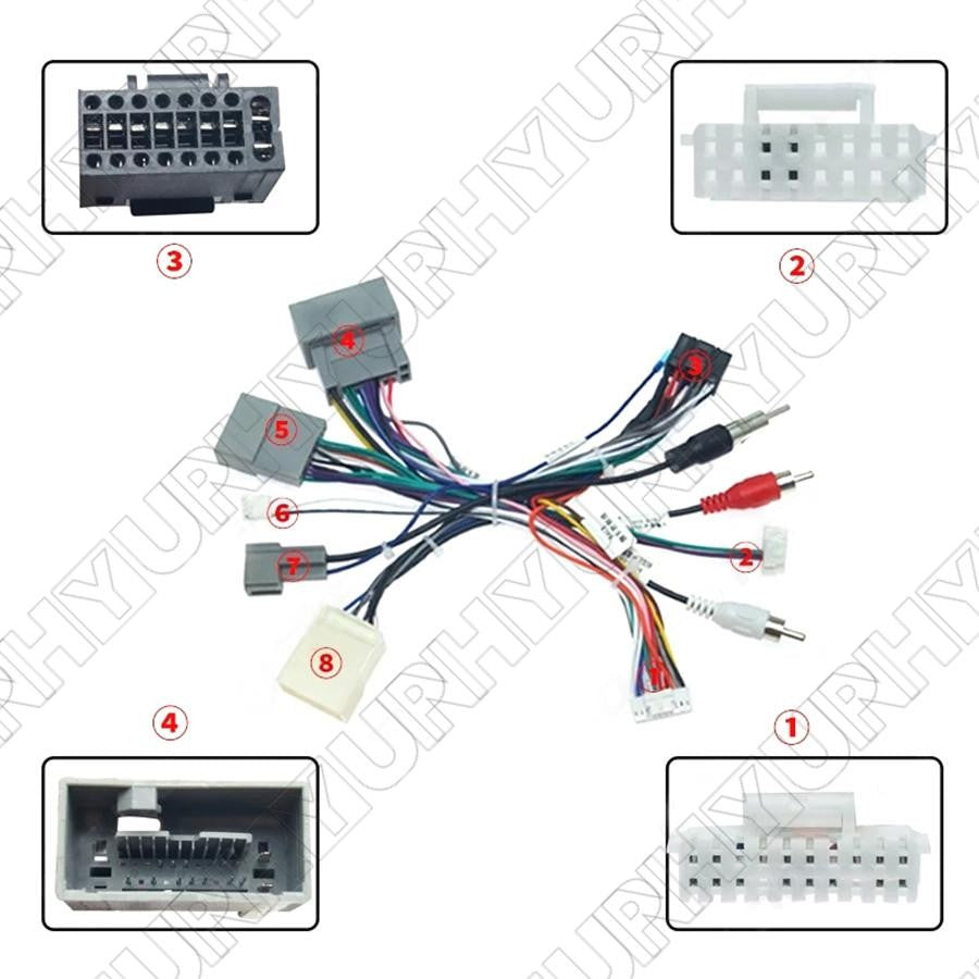 New Car Audio Radio Player 16PIN Android Power Calbe Adapter With Canbus Box