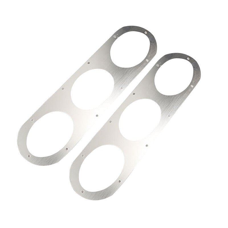 2Pcs Car Rear Bumper Race Air Diversion Diffuser Panels Kit Universal Silver
