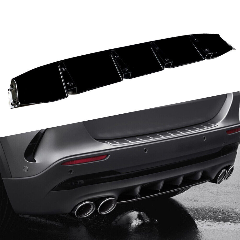 Rear Bumper Lower skid plate Cover Black for Mercedes-Benz GLA-Class H247 20-Up