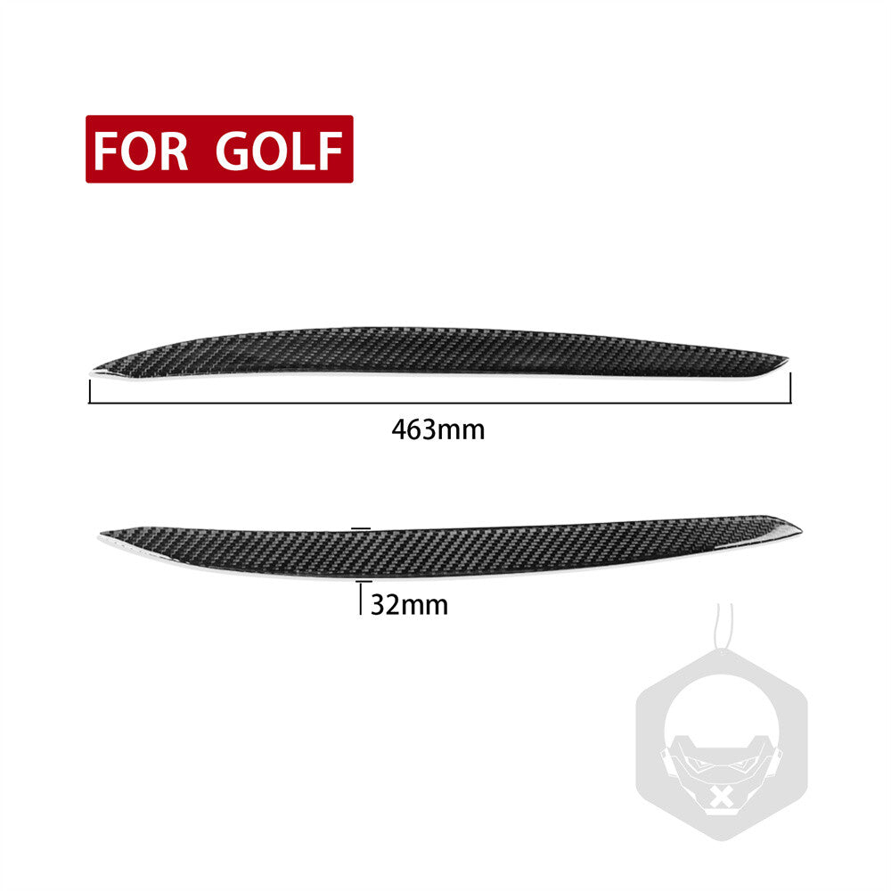 Carbon Fiber Front Headlight Eyebrow Eyelids Cover for VW for Golf 7 GTI MK7 2013-18