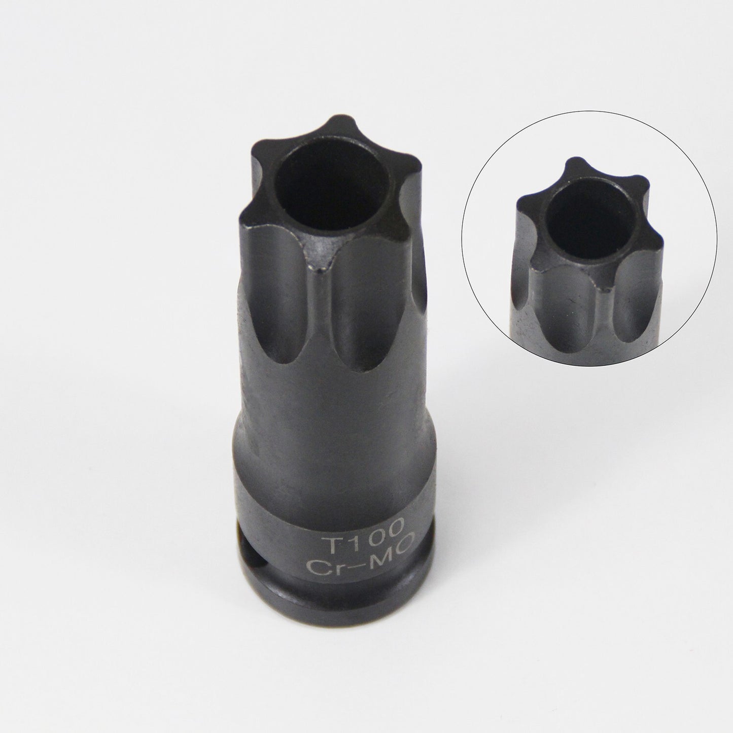The T100 hollow Torx socket tool is suitable for removing 1/2 DR timing chains from for Mercedes-Benz vehicles.