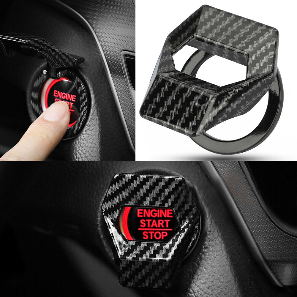 Engine Start Stop Push Button Cap Switch Cover Universal Car Decorative Trim