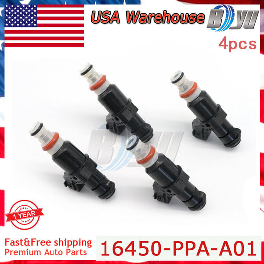 4PCS Fuel Injectors 16450-RAA-A01 for Honda Accord 2.4L 16450RAAA01 2003-2007US