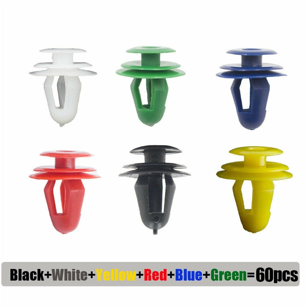 Car Door Panel-Clips 6 Sizes 60PCS Car Door Panel Clips V9mm Hole Brand-New