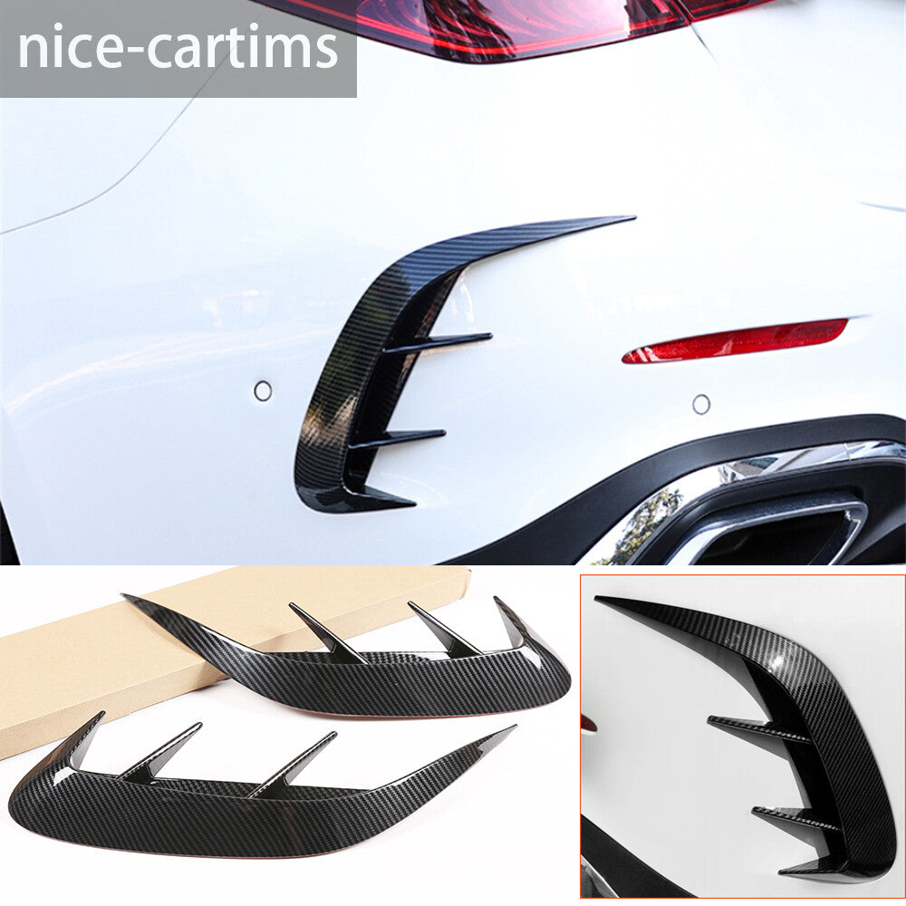 for Benz C Class W206 2022-23 Rear Bumper Spoiler Air Vent Trim ABS Carbon Fiber