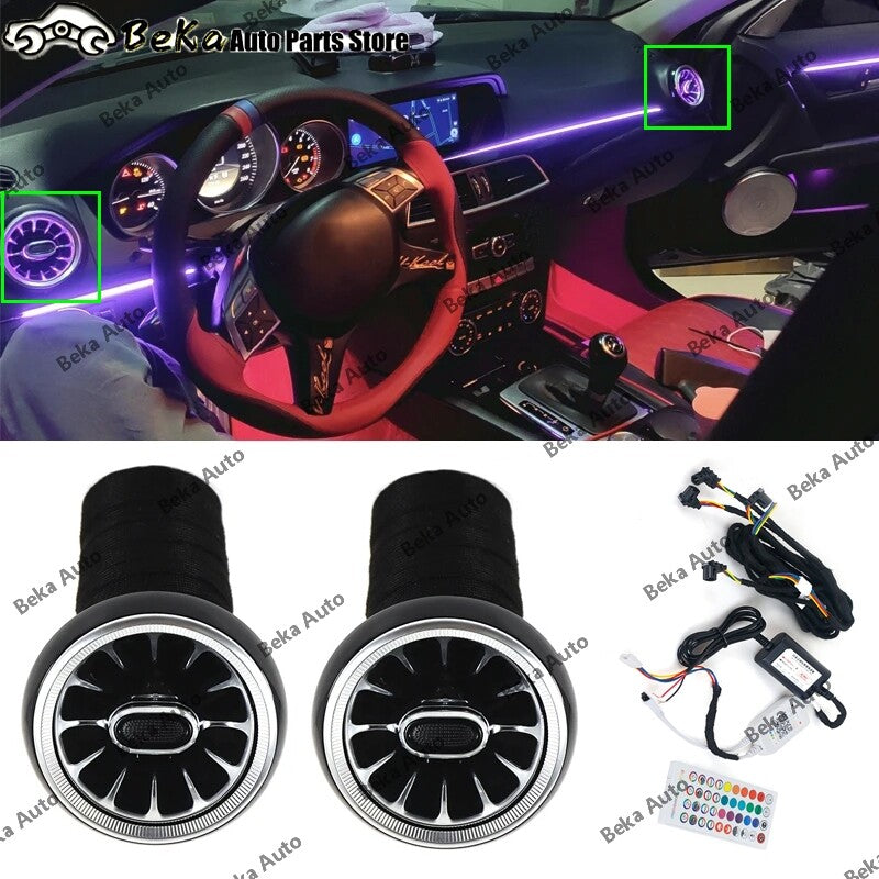 2 LED Front Air Conditioning Vents for Mercedes-Benz C-Class W204 2011-2013