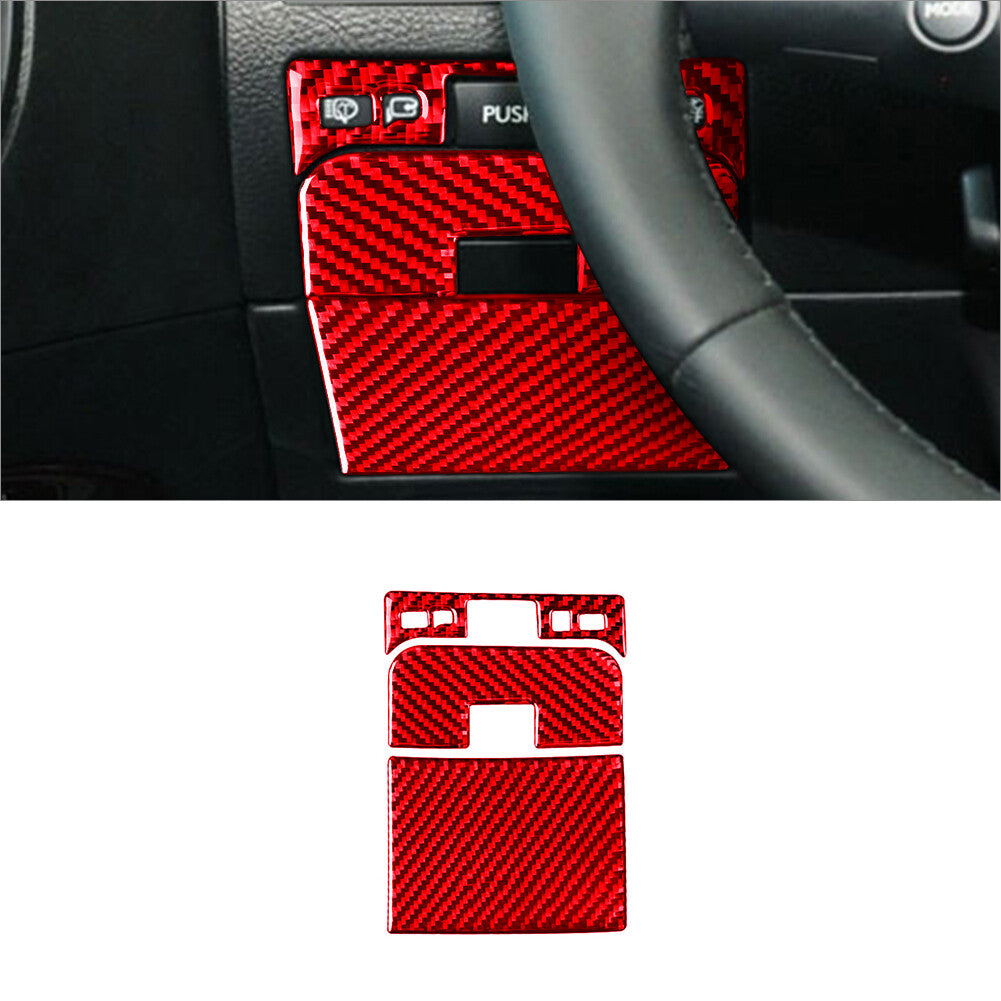 Red Carbon Fiber Interior Cover Trim Fit for Lexus GS 2006-11