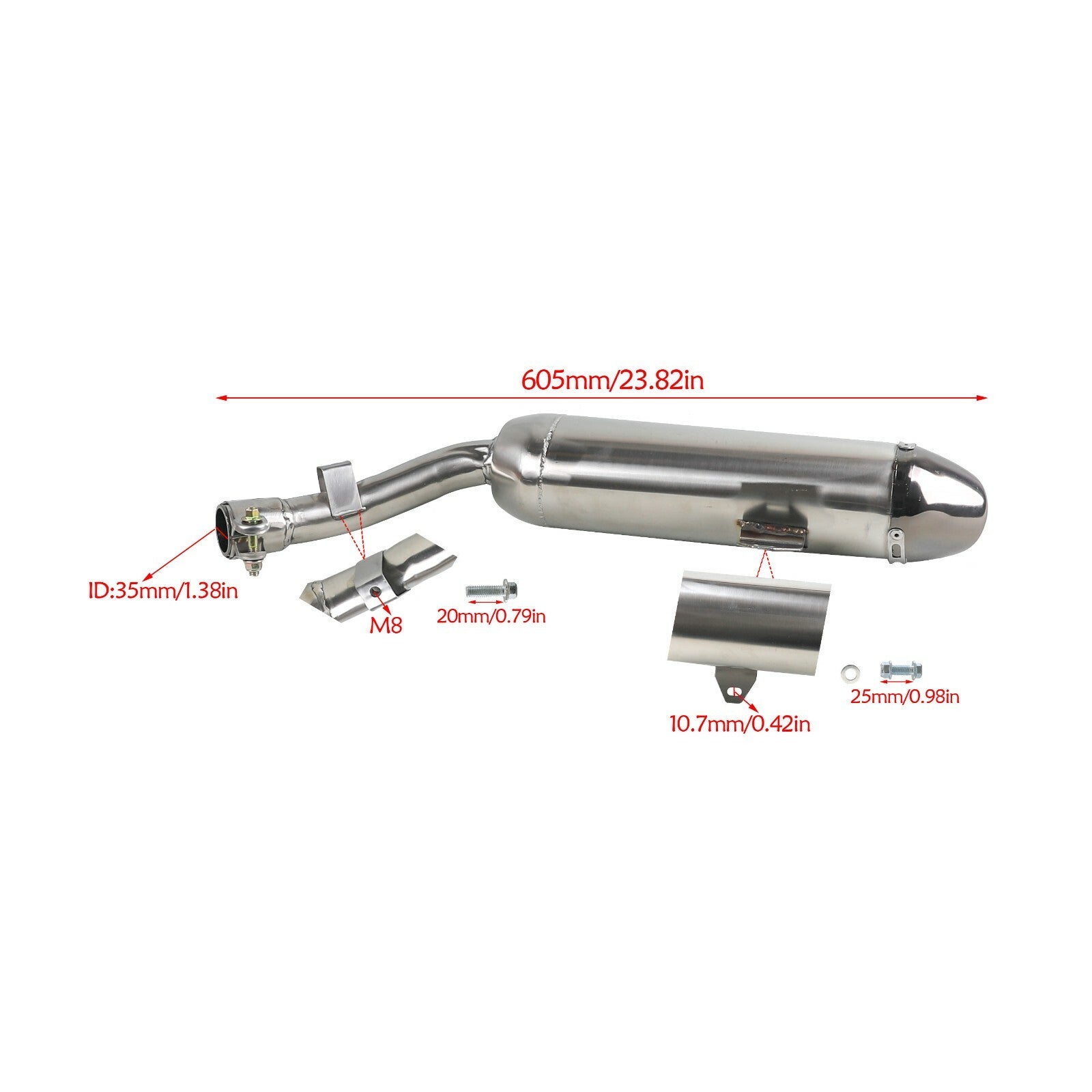 35mm exhaust muffler pipe for CRF XR KLX 150cc 200cc 250cc bicycles and motorcycles