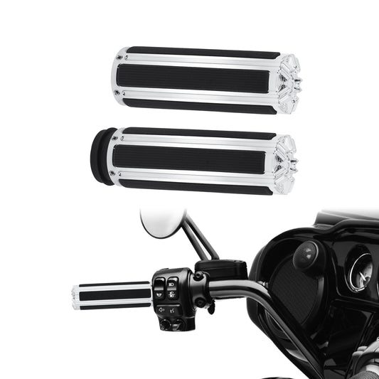 1 Chrome Electronic Throttle Hand Grips for Harley Touring Dyna Softail Trike