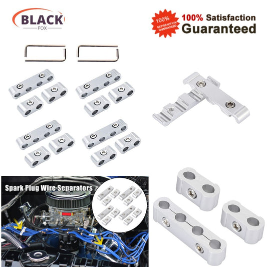 Silver universal spark plug ignition wire separator divider 8mm 9mm 10mm automotive 12P