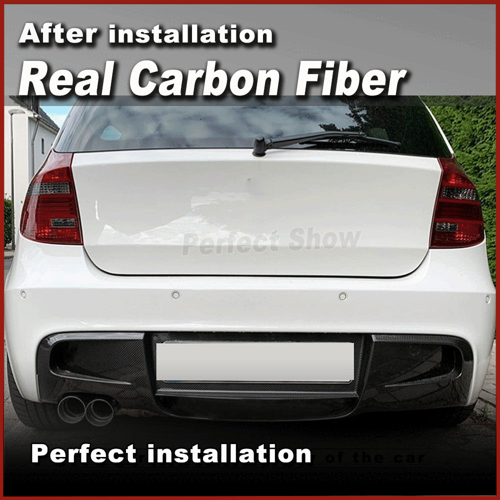 REAL Carbon Rear Diffuser Spoiler Lip for BMW 1Series E87 M-Sport MTech 2007-10