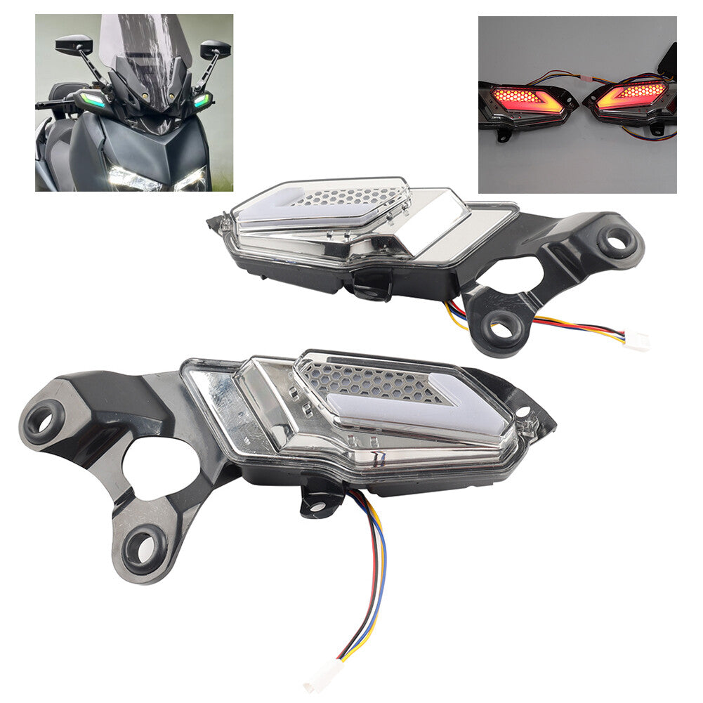 Front Turn Signal Light Indicator Lamp Red Flowing for Yamaha XMAX 300 2023-2024