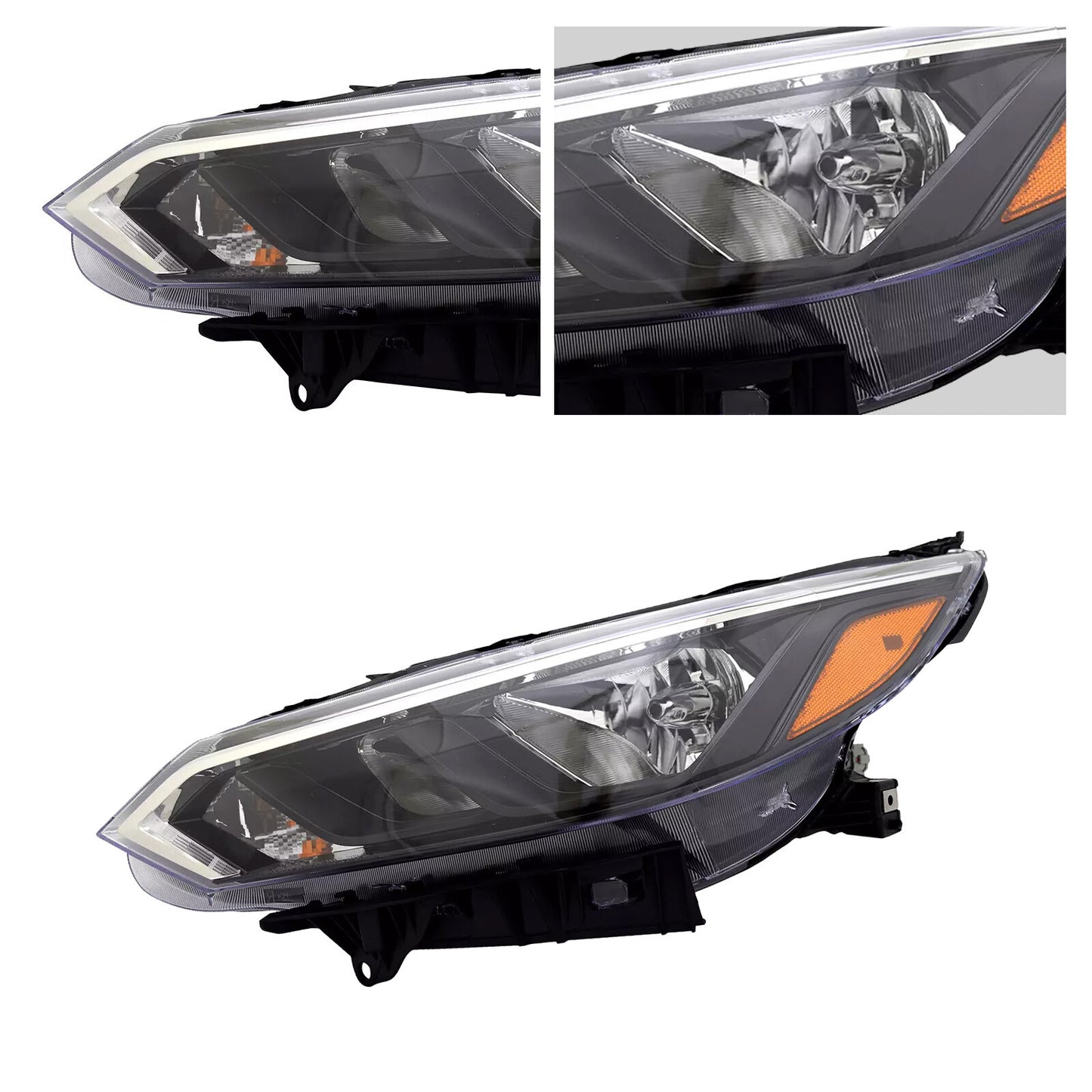 The left halogen headlight is suitable for Nissan Sentra S/SV models 2024-2025.