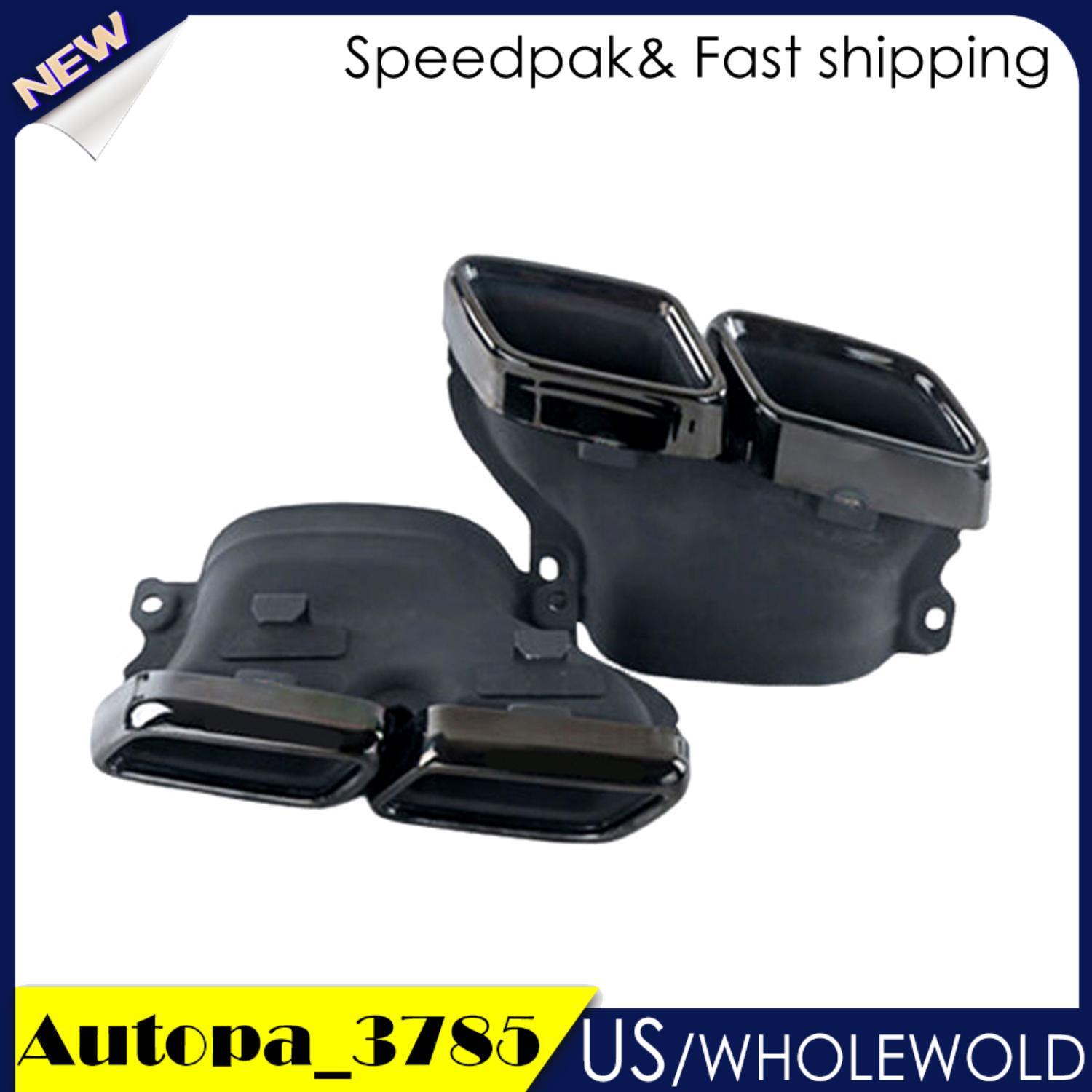 2x Car Exhaust Muffler Pipe Tips Tailpipe For 15-18 2.0L for Mercedes-Benz W205 C63