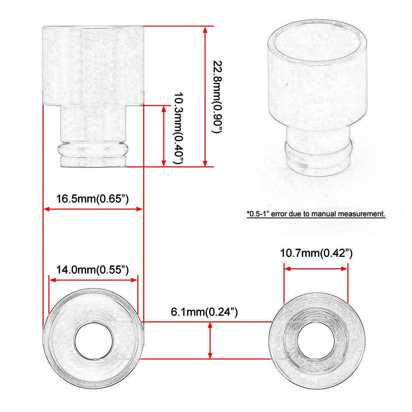Car Engines Fuel Injector Top Hat Adapters for Honda for Civic for Acura for RDX B16 B18 D16