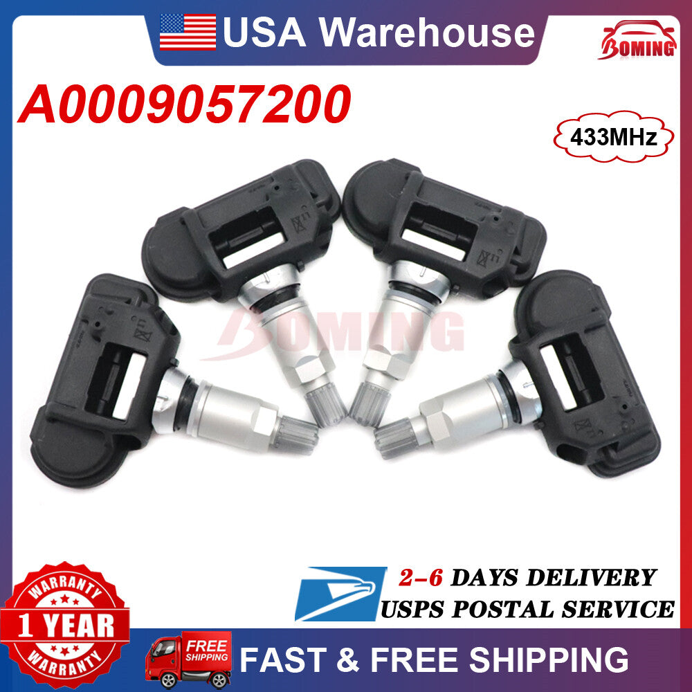 A0009057200 4X new Tire Pressure Sensor (TPMS) for Mercedes-Benz C250, C300, E350