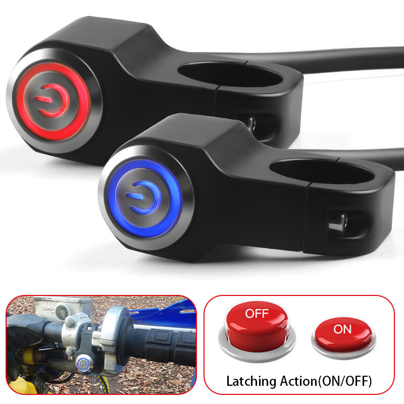 2Pcs 7/8 Handlebar Headlight Fog Spot Light Switch On/Off Motorcycle Dirt Bike