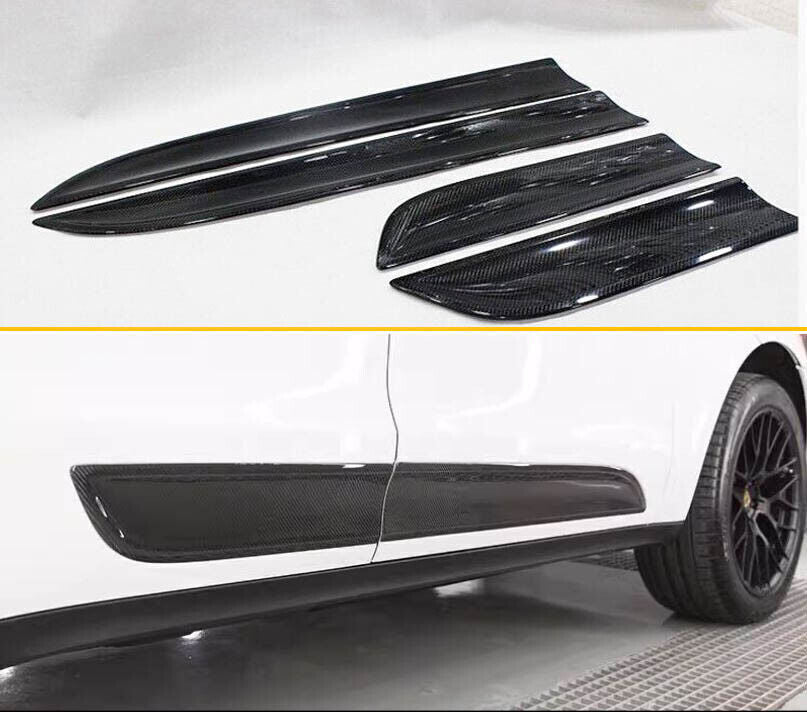for Porsche Macan 2014-17 Carbon Fiber ABS Side Door Cover Trim Molding Guard 4x