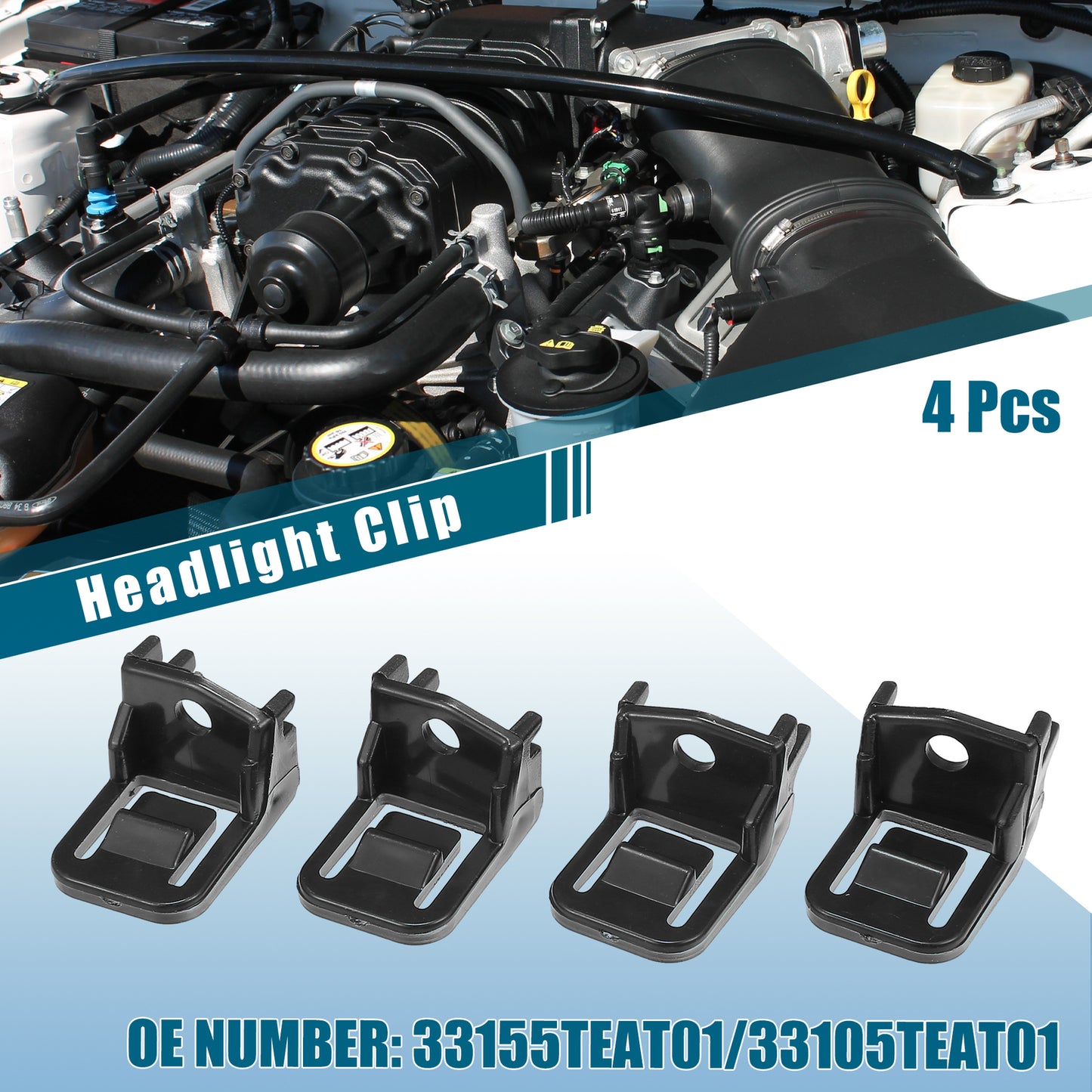 2 pairs of front left and right headlight clips 33155TEAT01/33105TEAT01 are suitable for Honda for Civic .