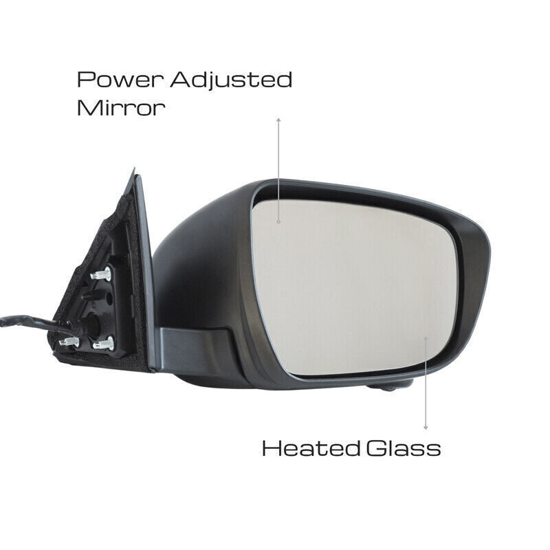 Left white side door rearview mirror assembly, 13 pins, for NISSAN ROGUE 2014 - 2019