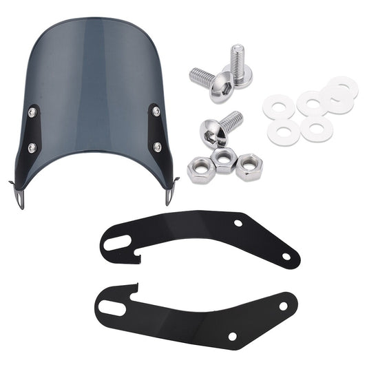 Universal Motorcycle Windshield Extension Airflow Windscreen Wind Deflector Gray