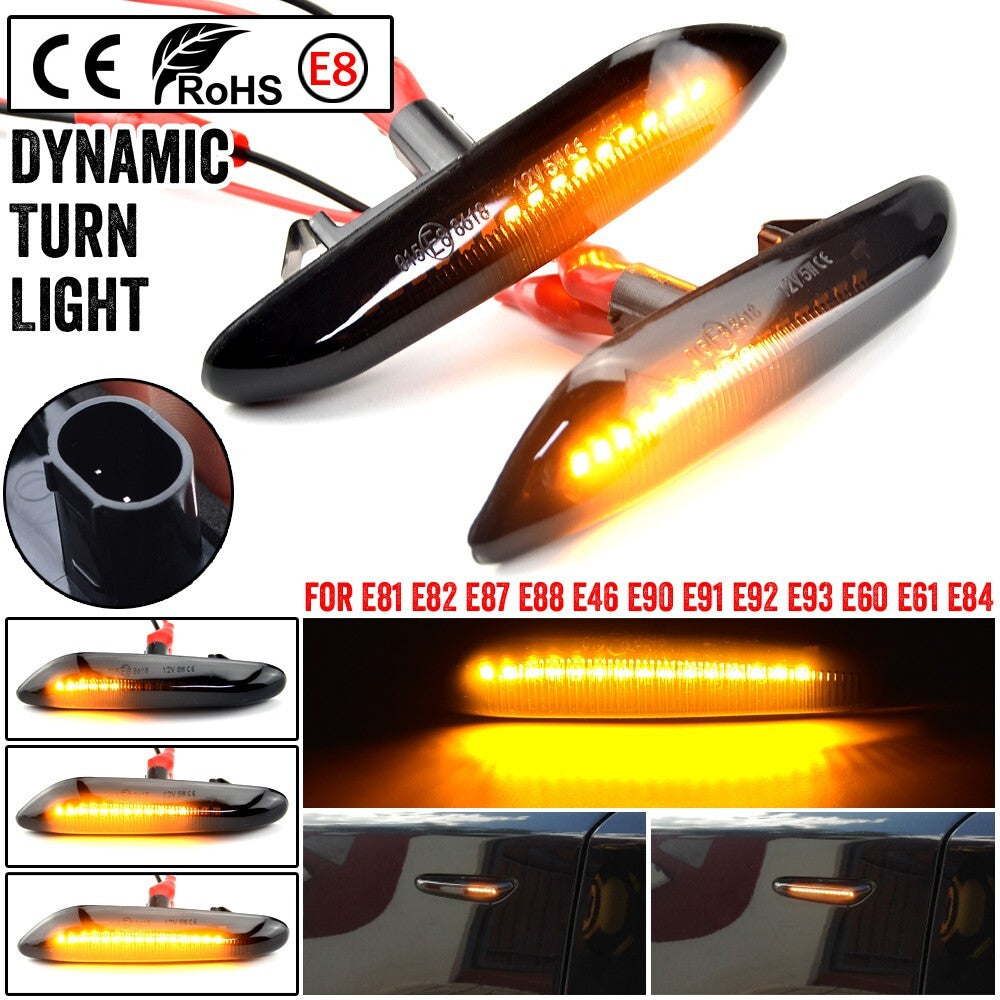 Dynamic Smoke LED Side Turn Signal Lamp for BMW 1 3 5 series E36 facelift Oct 96