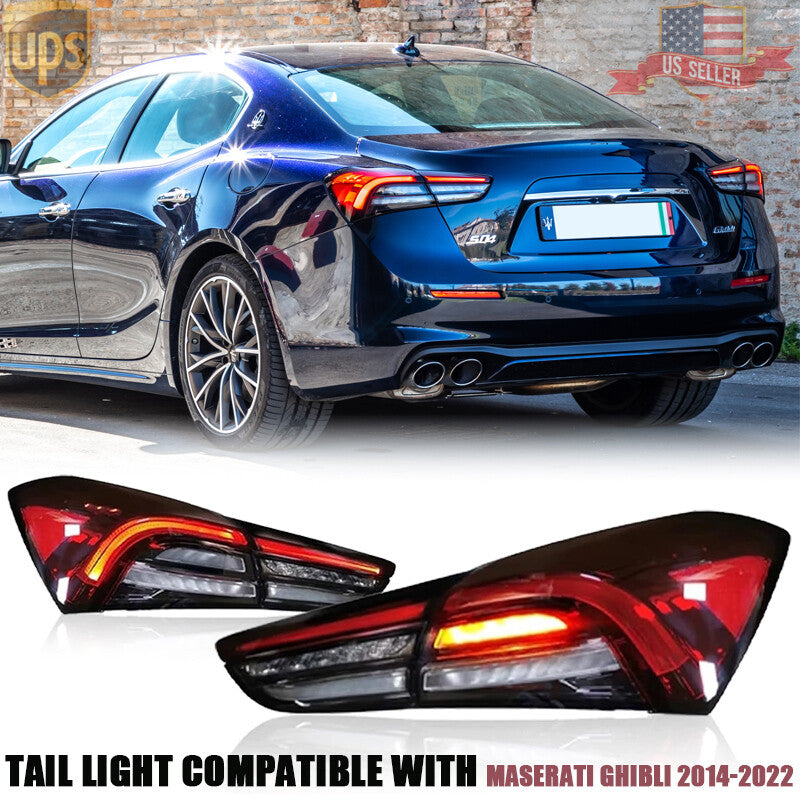 Rear Tail Lights Lamp for Maserati Ghibli 2014-2022 Upgrade Assembly DRL Running