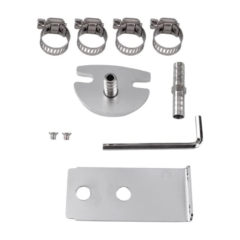 Adjustable Fuel Pressure Regulator Gauge Fitting Kit Blue Aluminum Universal