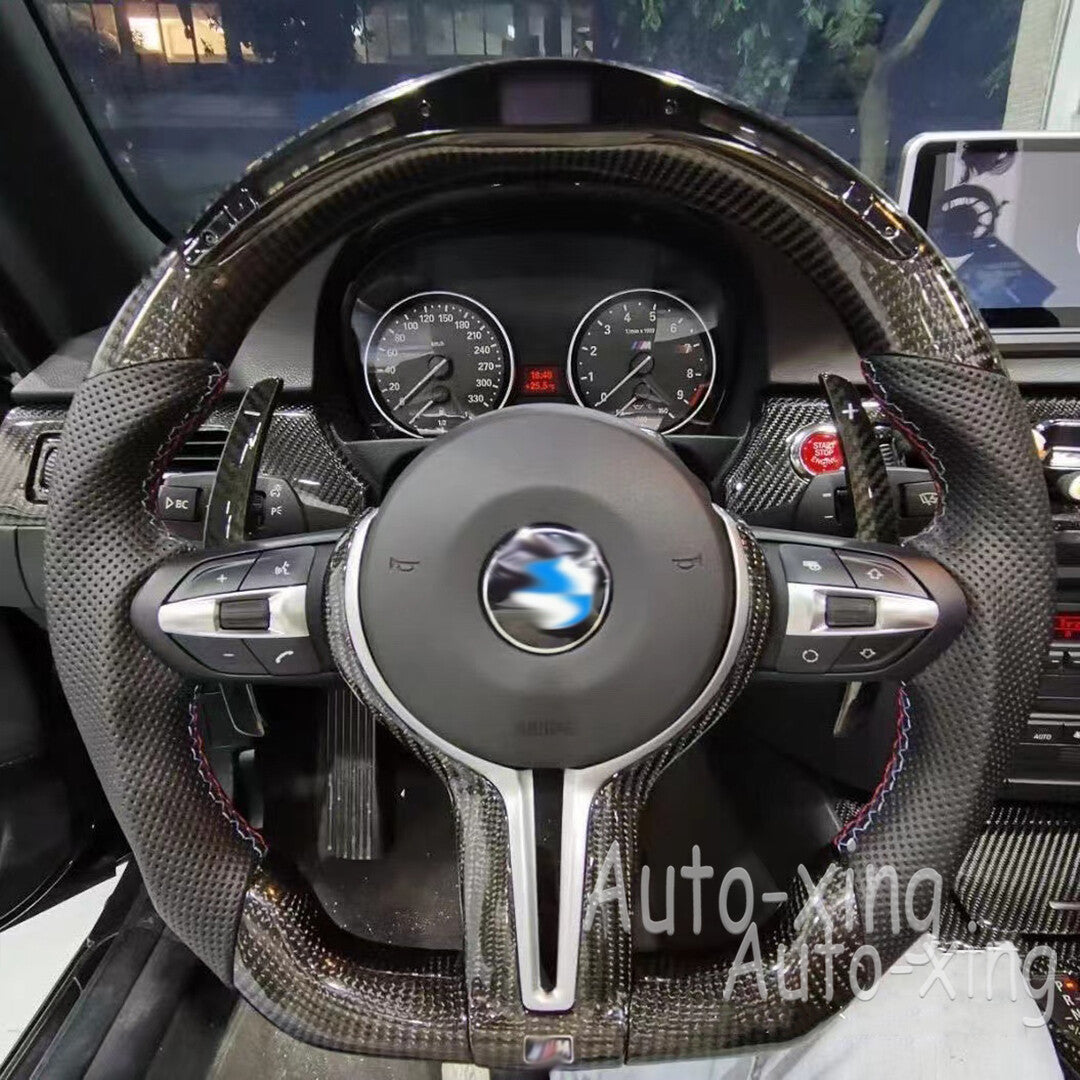 for BMW Carbon Fiber Led Steering Wheel for BMW M2 M3 M4 M5 M6 M7 X5 X6 F82 F10 F87