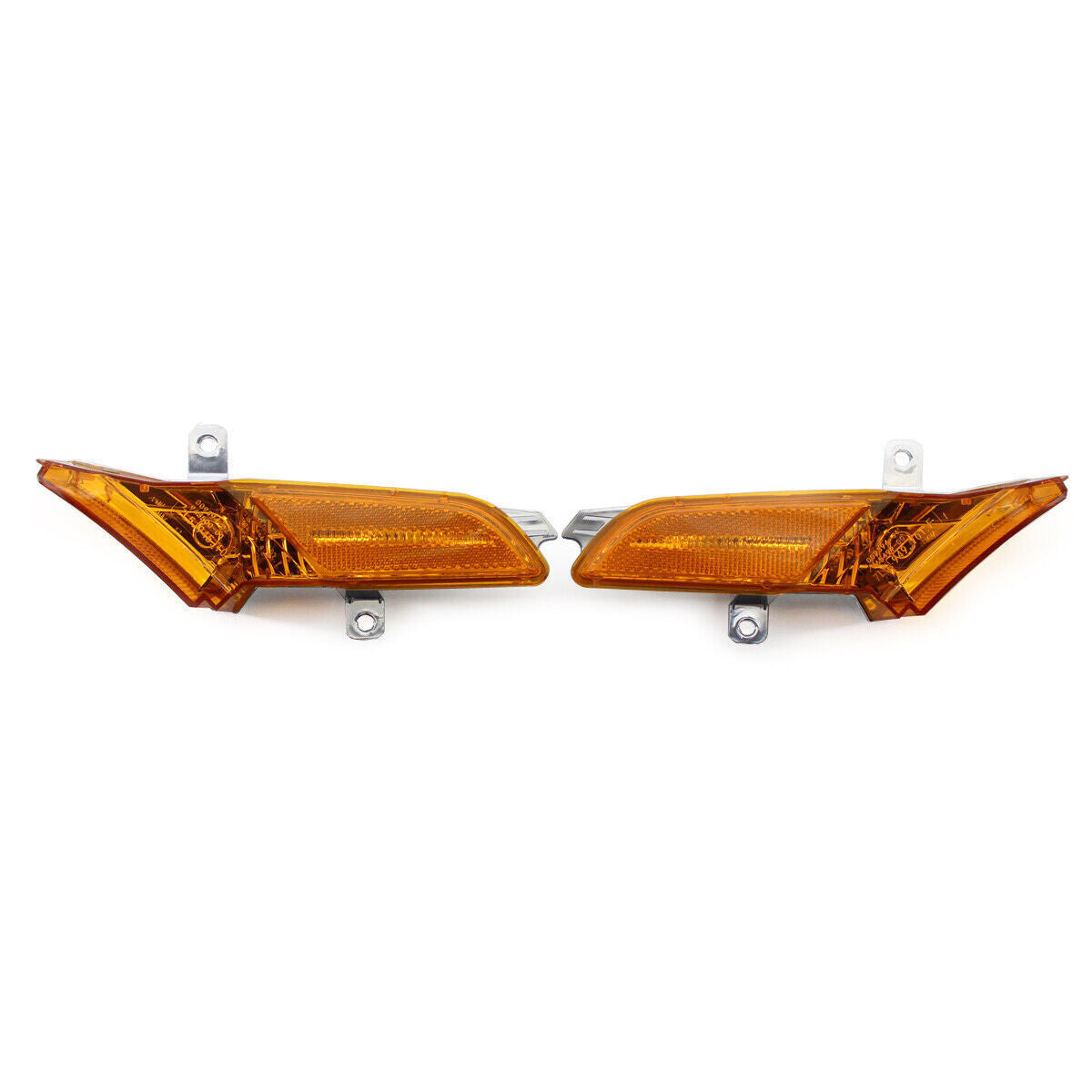 1. Dual front side marker turn signal lights in amber hue for Porsche for Cayenne 08-10