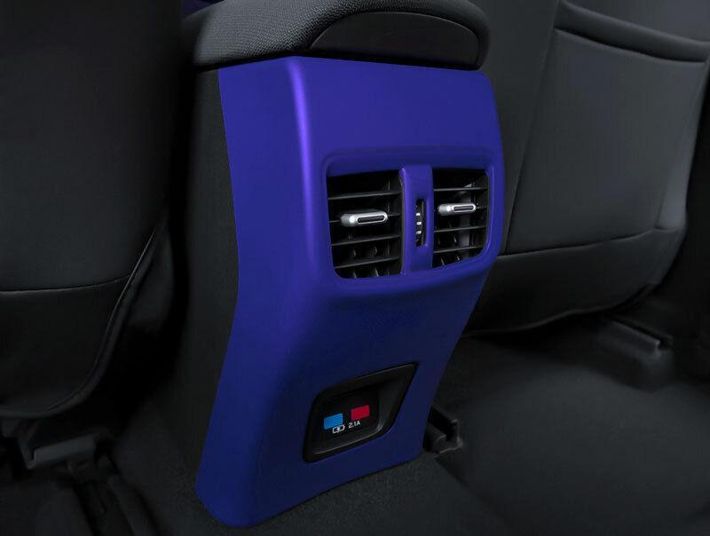 Rear Air Outlet Anti-Kick Panel Vent Trim Blue Fit for Toyota for Corolla 2019-2021
