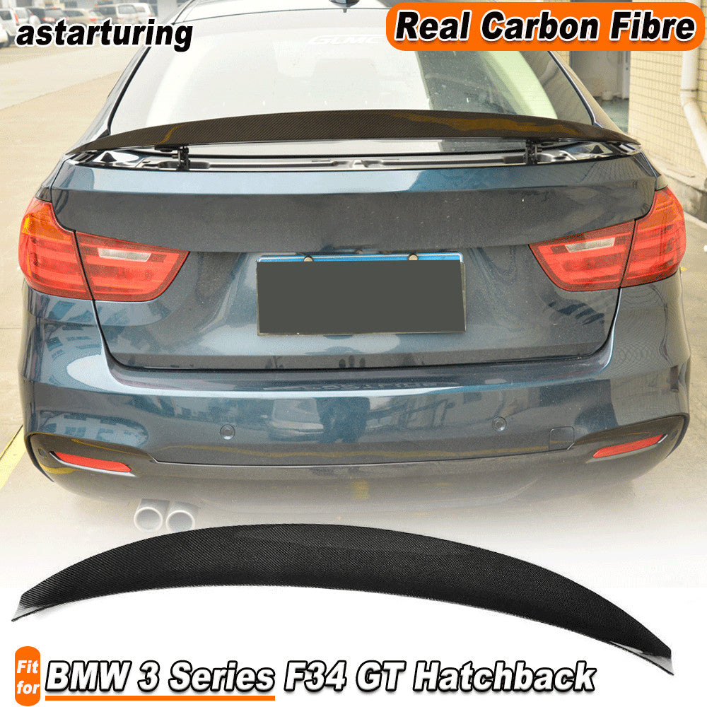 Fit for BMW 3 Series F34 GT Hatchback 14-17 REAL CARBON Rear Spoiler Boot Wings