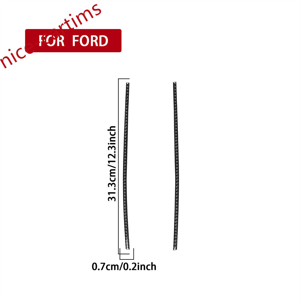 2¡ÁSoft Carbon Fiber Front Grille Side Strips Panel Cover for Ford F150 2009-2014