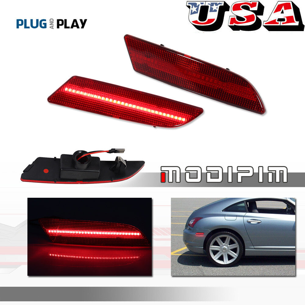 Full LED red rear side marker light kit for 2004-2008 for Chrysler Crossfire