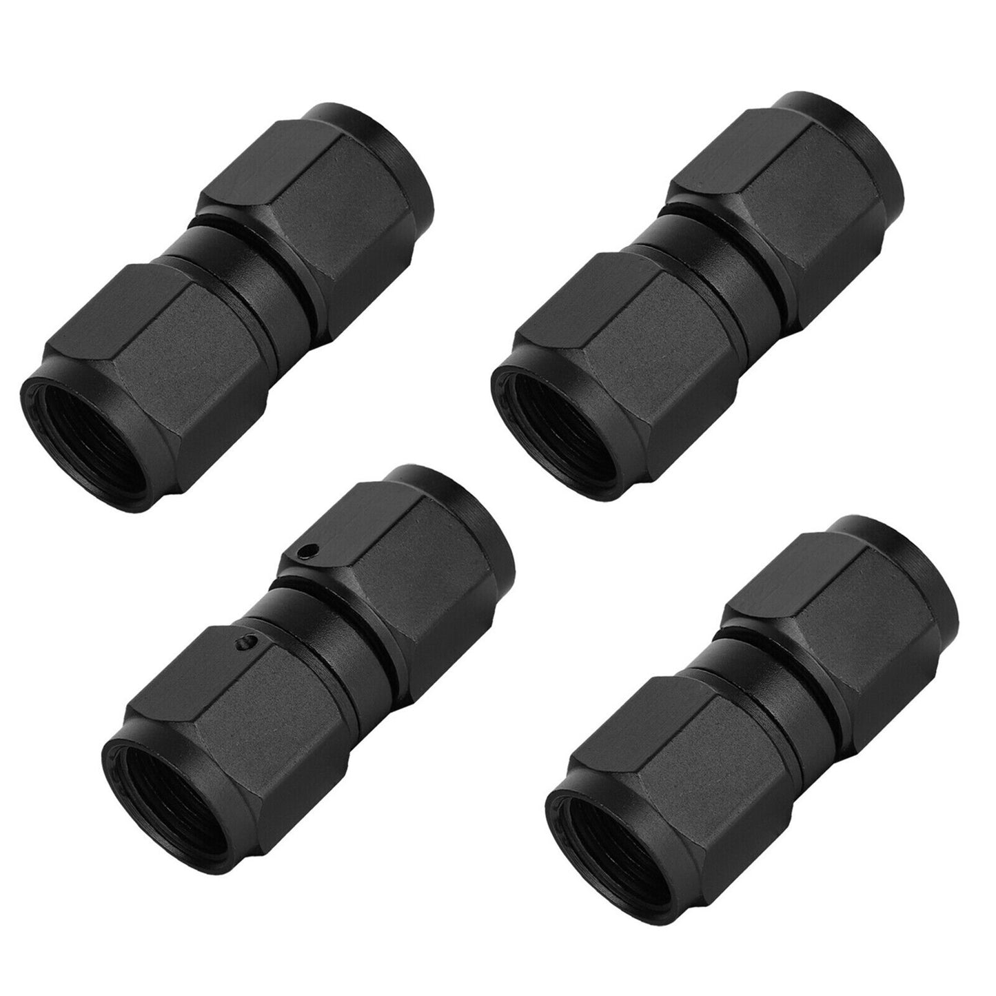 4X Aluminum Alloy 6AN Female to 6AN Female Coupler Straight Swivel Fitting