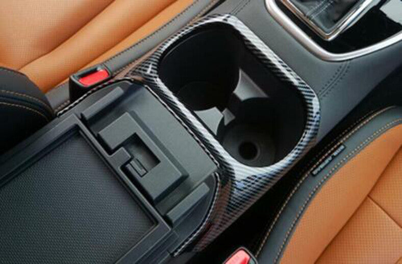 for Subaru Outback 20-23 Carbon Fiber Central Console Water Cup frame Cover Trim