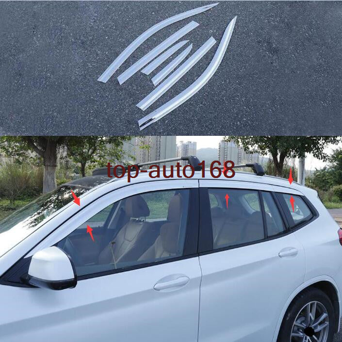 for BMW X3 2018-2024 Chrome Window Visor Vent Sun Shade Rain Guard Door Visor