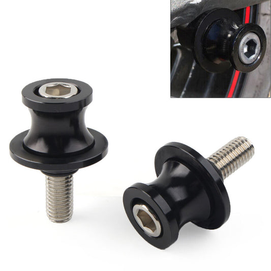 2¢ªCNC Schwingenspulen Slider Stand Schrauben 8MM f¨¹r for KAWASAKI ZX6R 12-21 Schwarz