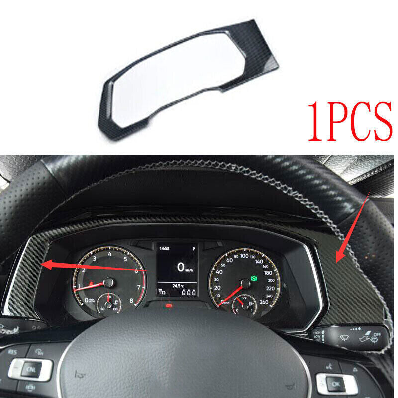 Carbon Fiber Steel Inner Console Dashboard Panel Trim for VW for Jetta Mk7 2019-2021