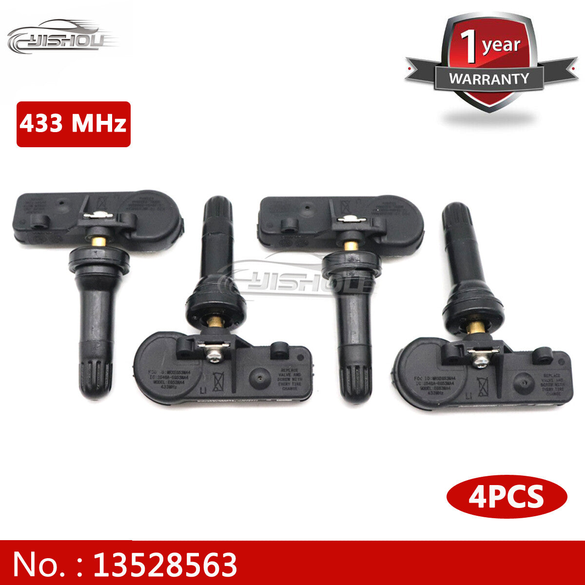 4-piece TPMS tire pressure sensor set suitable for 2019+ SILVERADO for SIERRA 13528563