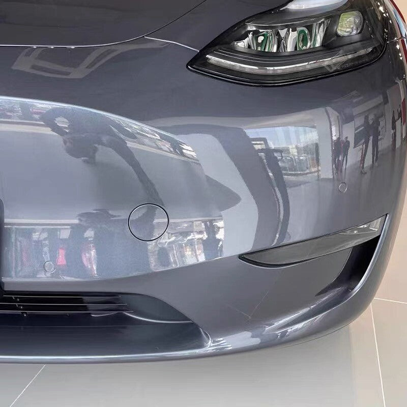 Front Bumper Tow Trailer Eye Cap Tow Hook Cover for Tesla for Model Y 2020-2022 Gray