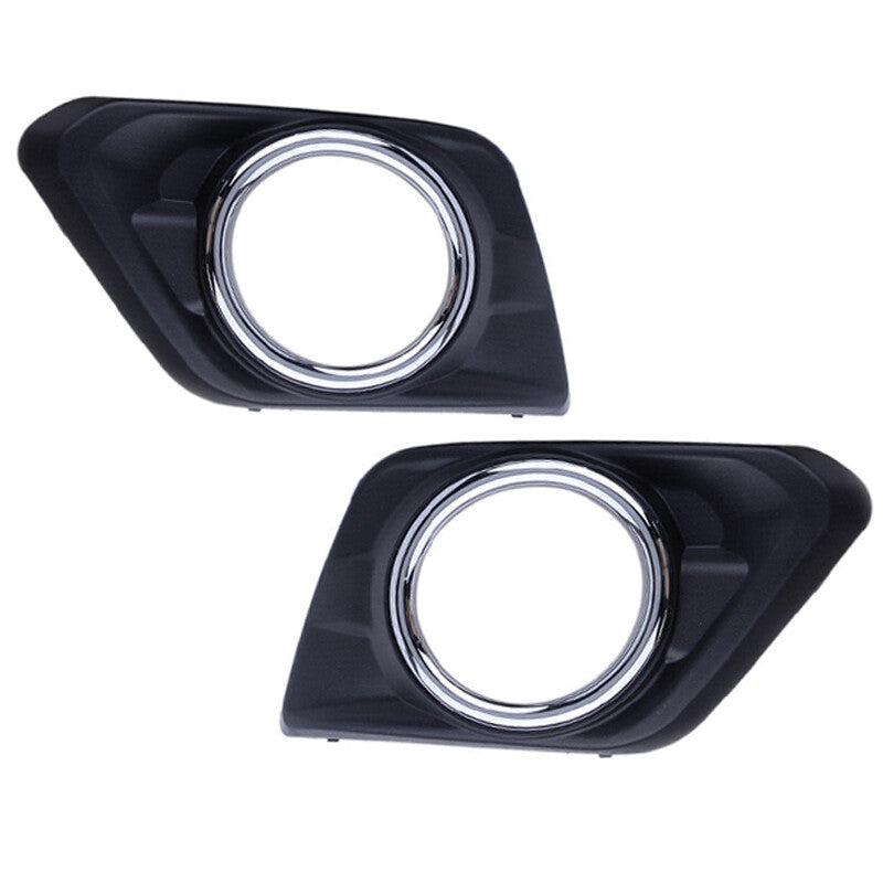 A pair of front fog light bezel cover trims are available for 2014-2016 for Nissan Rogue X-trail.