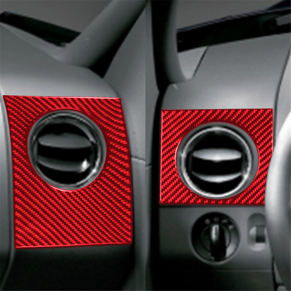 2x Carbon Fiber Interior Side Air Vent Outlet Cover Trim for Ford F150 FX4 04-08